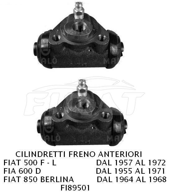 CILINDRETTI FRENO FIAT 850 - 500 - 600 ANT. 89501
